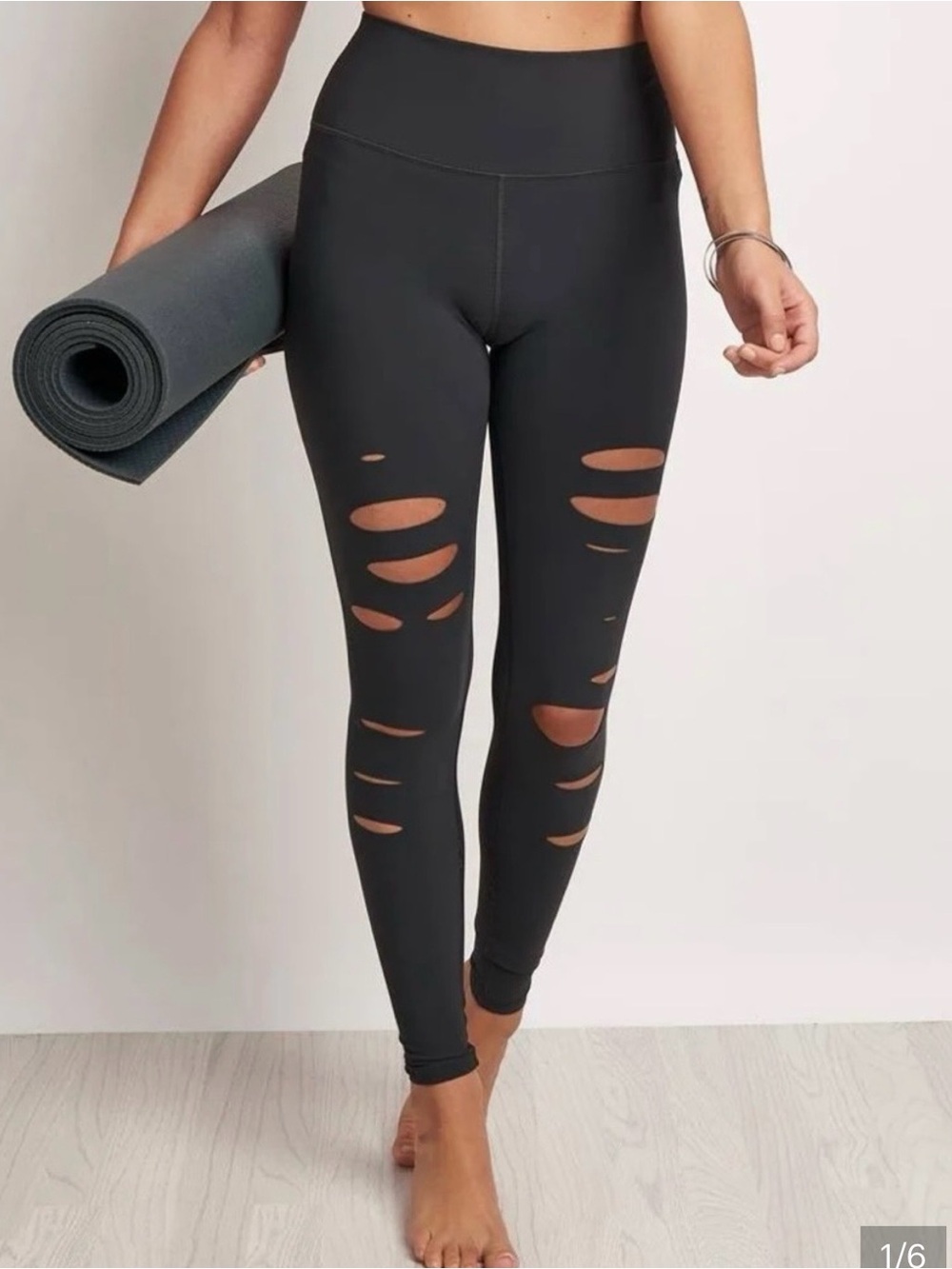 High-Waisted Black Alo warrior Leggings